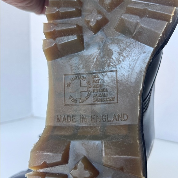 vintage 90s Dr Martens 14 eyelet steel toe platform combat boots england *flaws - Picture 15 of 16